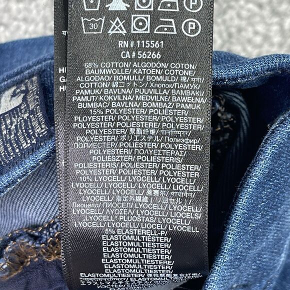 7 For All Mankind Jeans Women’s 31X29 Blue Bootcut Mid-Rise Dark Wash Stretch - Picture 10 of 15